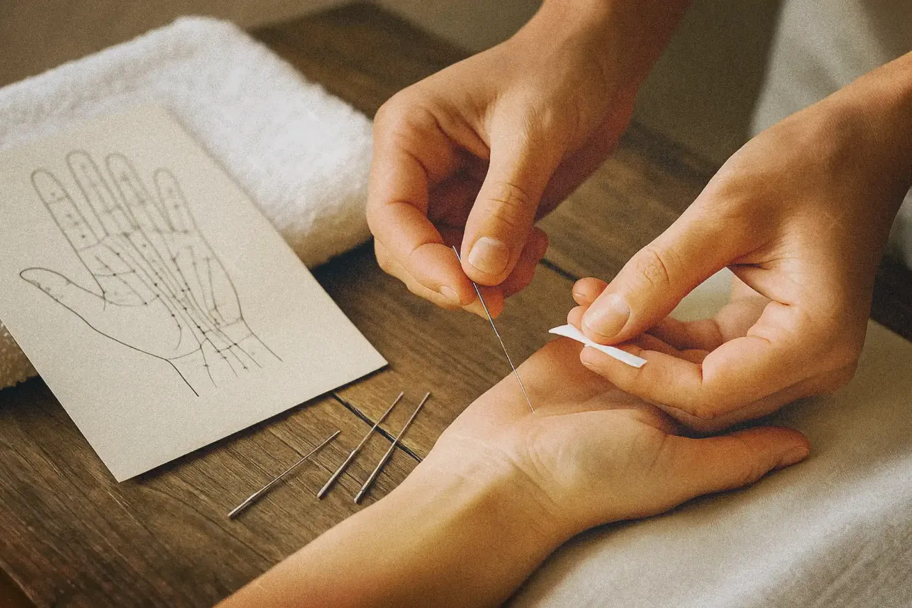 Acupuncture session in Ibiza
