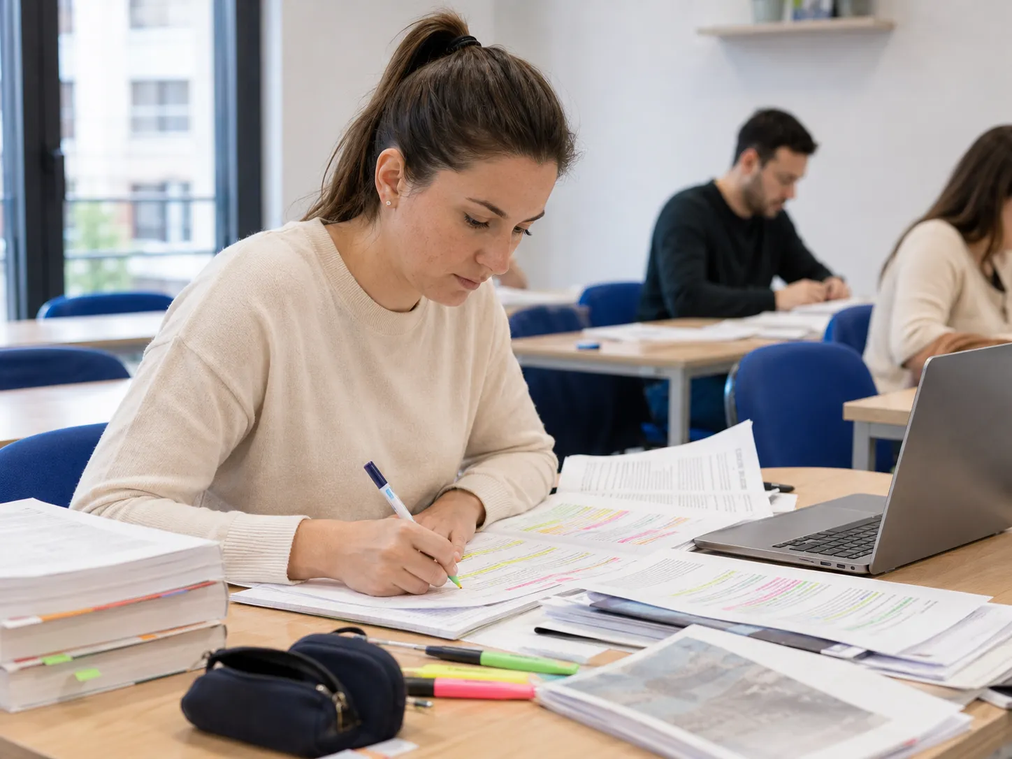 Opositores en Academia Lince